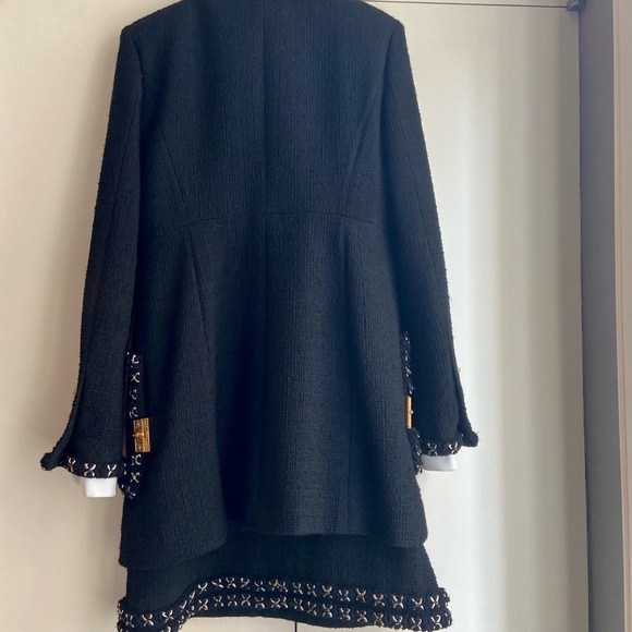 Chanel Black Blazer and Dress Set with Metallic Embellishments - Picture 9 of 16